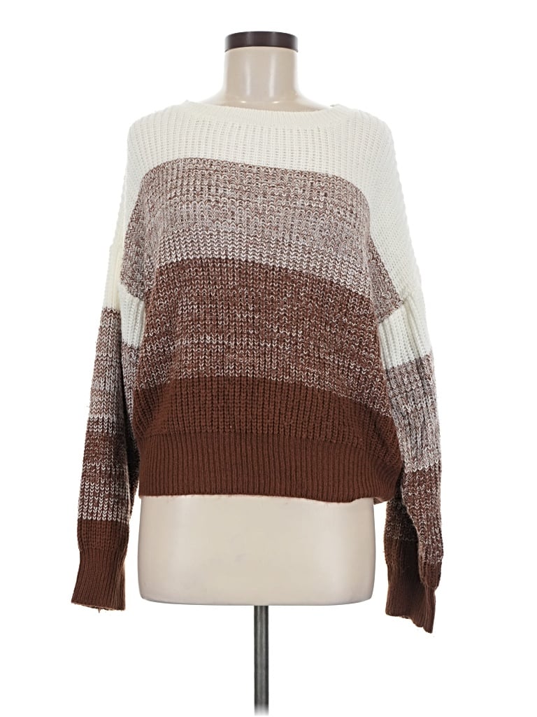 Pre-owned Shein Pullover Sweater In Brown