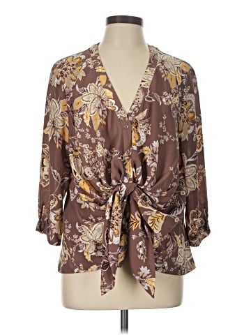 7th Avenue Design Studio New York & Company 3/4 Sleeve Blouse (view 1)