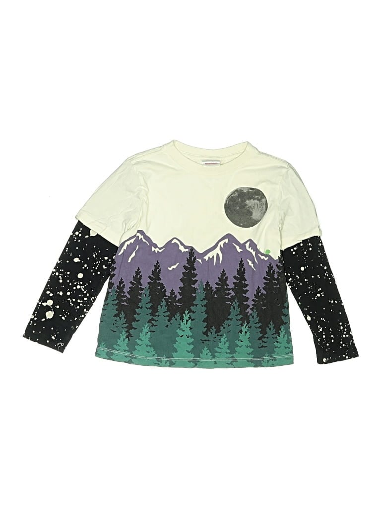 Pre-owned Hanna Andersson Kids' Long Sleeve Top Green Tops