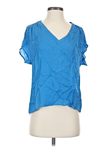 Joie Short Sleeve Silk Top (view 1)