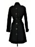 Via Black Trenchcoat Size 8 - photo 2