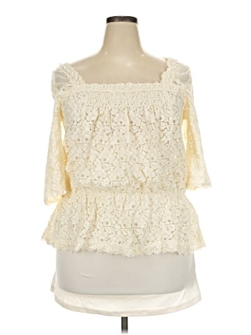 Ultra Pink 3/4 Sleeve Blouse (view 1)