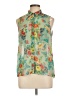 Forever 21 100% Polyester Floral Green Sleeveless Blouse Size L - photo 1