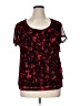 212 Collection Black Short Sleeve Blouse Size 1X - photo 1