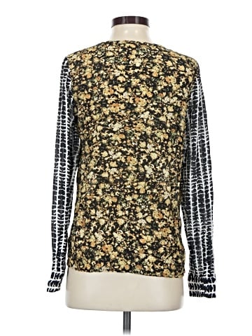 Piperlime Long Sleeve Silk Top (view 2)