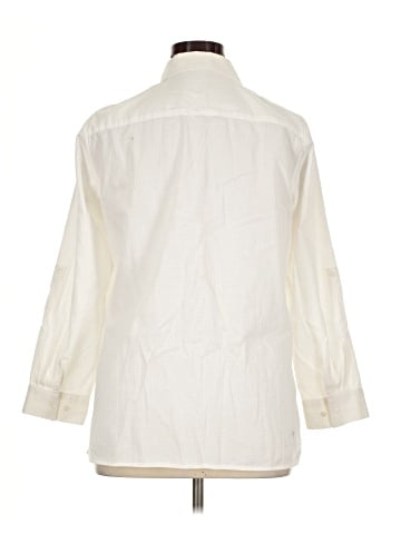 Jones New York Signature 3/4 Sleeve Button-Down Shirt (view 2)