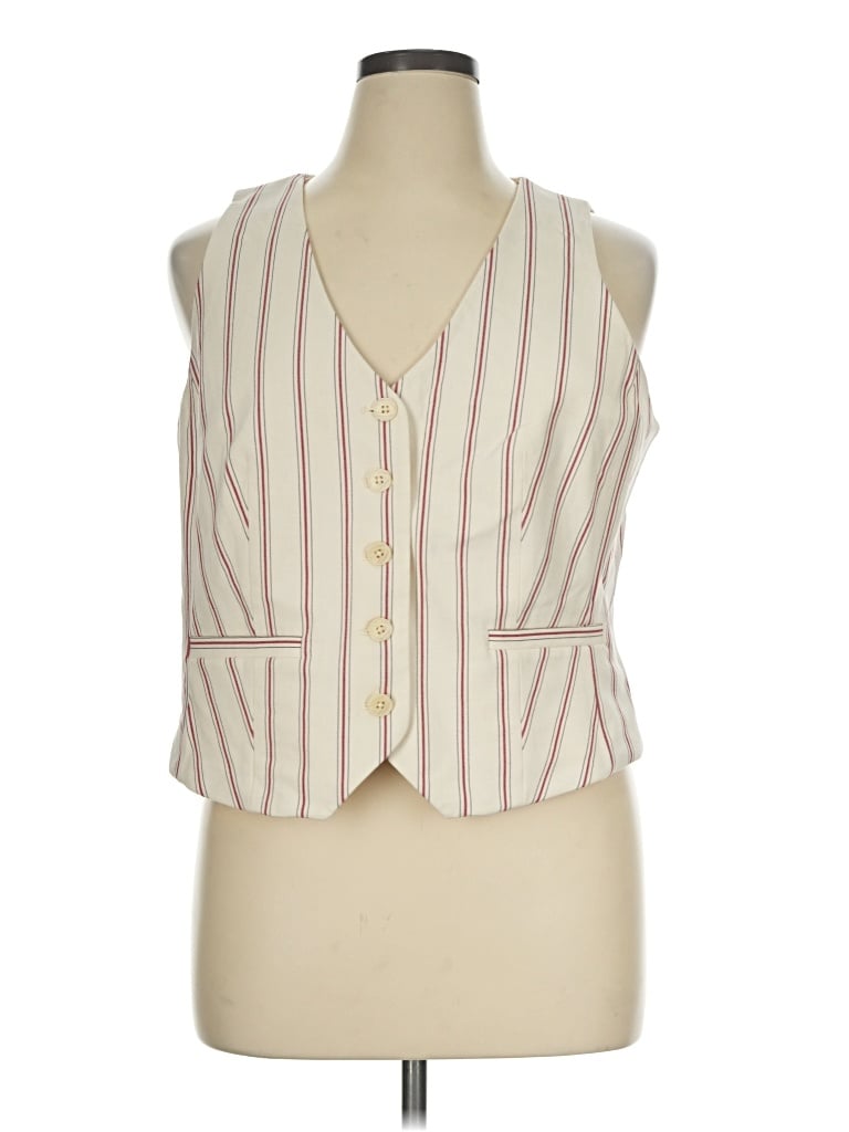Pre-owned Express Sleeveless Blouse In Ivory
