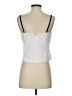 Ann Taylor LOFT 100% Polyester Silver Ivory Sleeveless Top Size 4 - photo 2