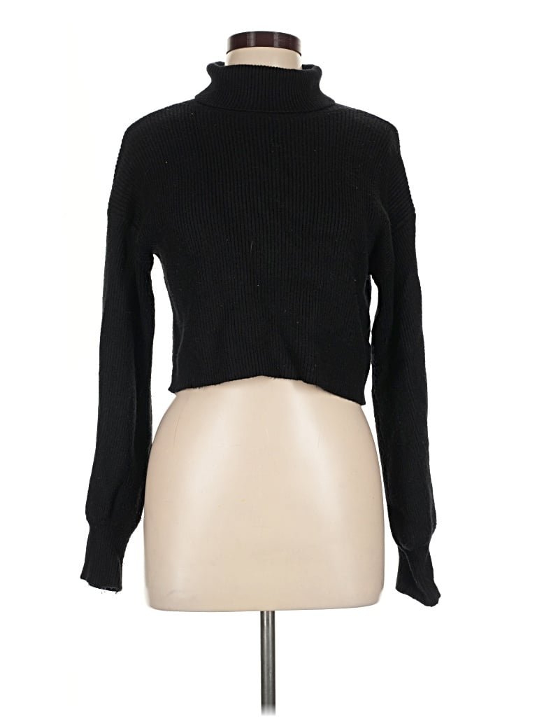 Pre-owned Blue Rain Turtleneck Sweater In Black