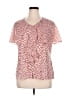 Simonton Says Polka Dots Pink Short Sleeve Blouse Size 1X - photo 1