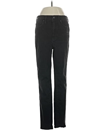 Madewell 10" High-Rise Skinny Jeans in Black Frost (view 1)