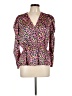 Scoop Animal Print Pink Long Sleeve Blouse Size L - photo 1