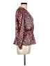 Scoop Animal Print Pink Long Sleeve Blouse Size L - photo 4