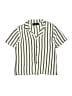 Zara Stripes Green Short Sleeve Button-Down Shirt Size 8 - 9 - photo 1