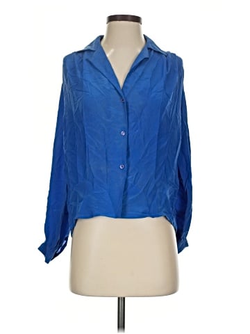 Linea Long Sleeve Silk Top (view 1)