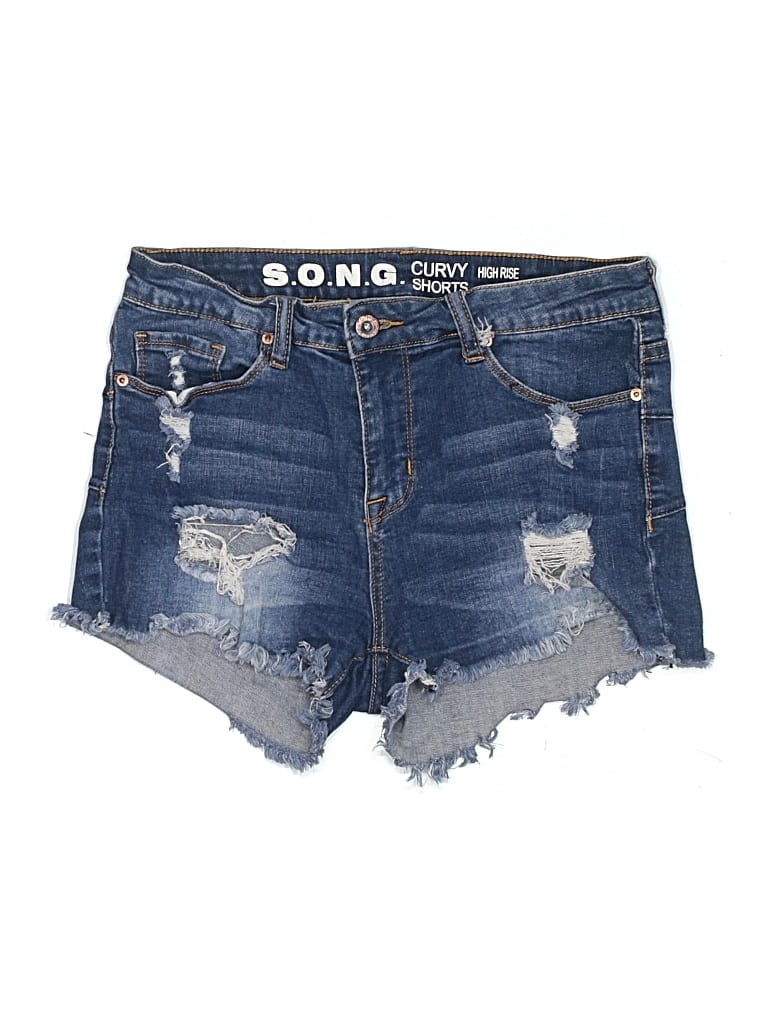 Pre-owned S.o.n.g. Denim Shorts In Blue