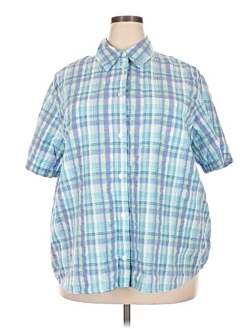 Alfred Dunner Short Sleeve Button-Down Shirt (view 1)