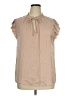 Olivia Grey 100% Polyester Tan Sleeveless Blouse Size XL - photo 1
