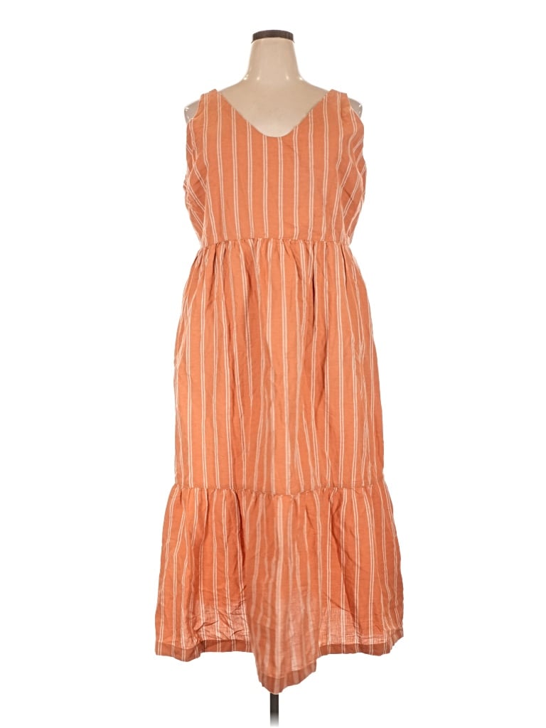 Pre-owned Pact Casual Dress In Orange