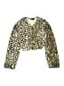 Amy Byer 100% Polyester Animal Print Gold Jacket Size 16 - photo 1