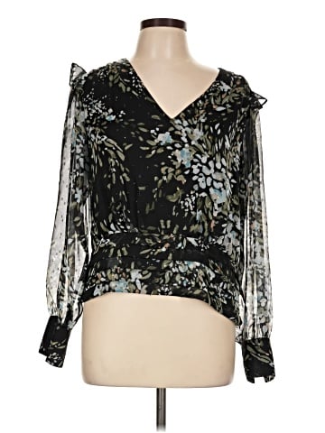 White House Black Market Long Sleeve Blouse (view 1)