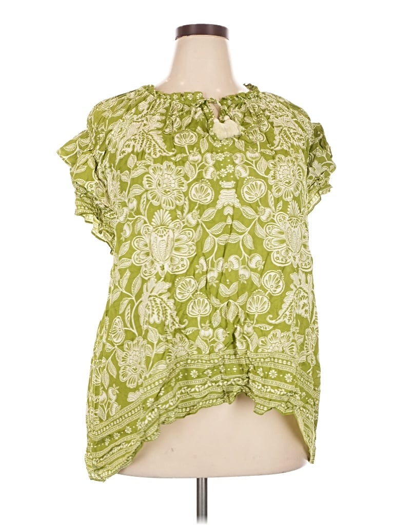 Pre-owned Rose + Olive Sleeveless T-shirt In Green