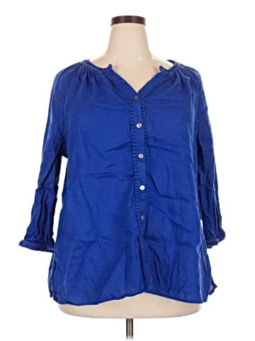 Charter Club 3/4 Sleeve Button-Down Shirt (view 1)