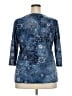 Susan Lawrence Blue 3/4 Sleeve Blouse Size 2X - photo 2