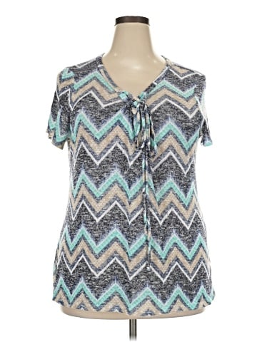 KRISTIN NICOLE Short Sleeve Blouse (view 1)