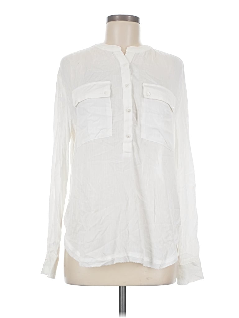 Pre-owned Olivaceous Long Sleeve Blouse In Ivory