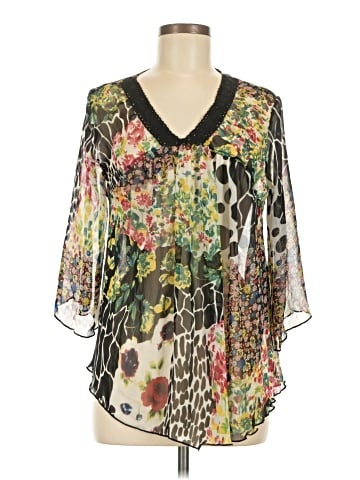 Ultra Pink 3/4 Sleeve Blouse (view 1)