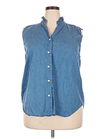 Ann Taylor Sleeveless Button-Down Shirt (view 1)