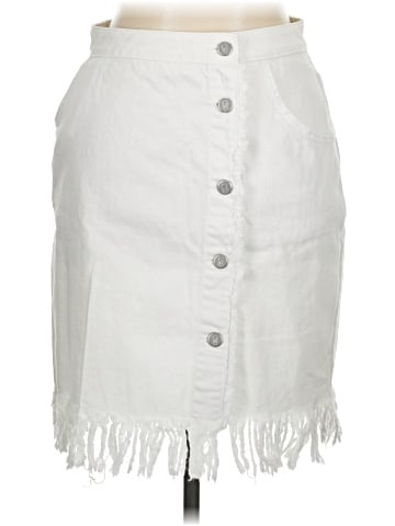 Pilcro and the Letterpress Denim Skirt (view 1)