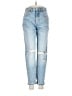 Zara Hearts Blue Jeans Size 4 - photo 1