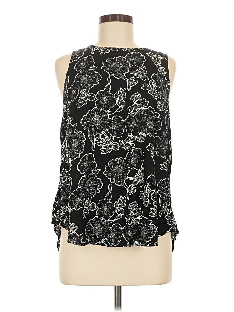 Pre-owned Monday Fun Sleeveless Blouse In Black