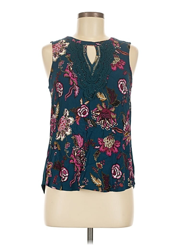 Pre-owned Daniel Rainn Sleeveless Blouse In Teal
