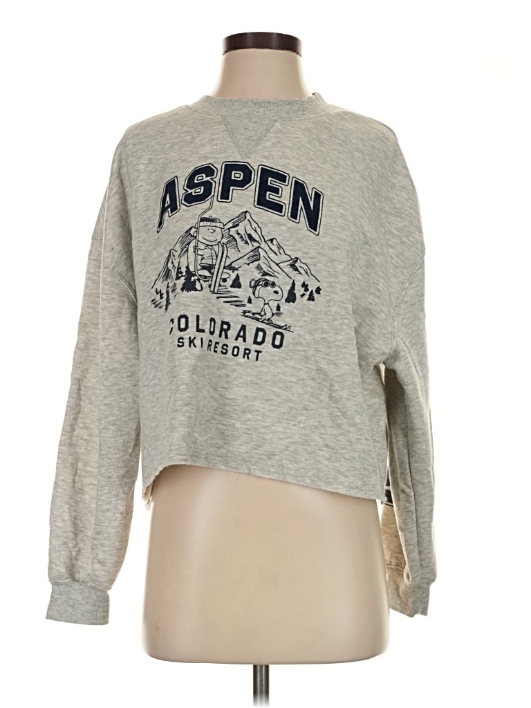 Pre-owned Peanuts Sweatshirt In Gray