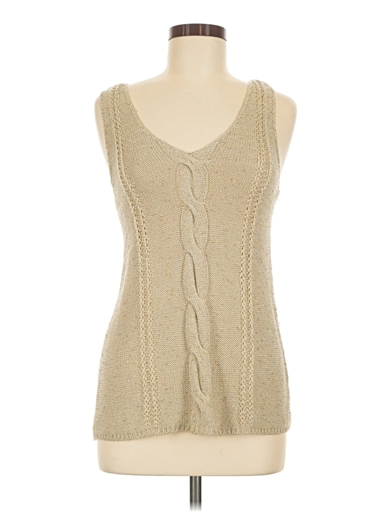 Pre-owned Matty M Sweater Vest In Tan