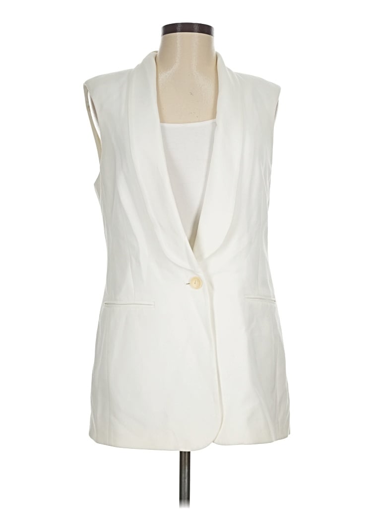 Pre-owned Bcbgmaxazria Vest In Ivory