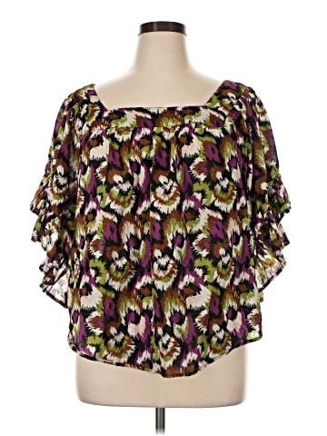 Terra & Sky Short Sleeve Blouse (view 1)