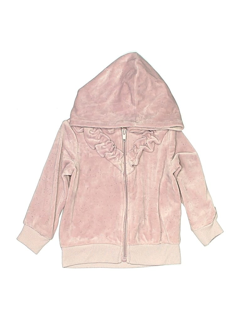 Pre-owned Btween Babies' Zip Up Hoodie In Pink