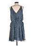 BCBGeneration 100% Recycled Polyester Paisley Gray Casual Dress Size L - photo 2