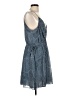 BCBGeneration 100% Recycled Polyester Paisley Gray Casual Dress Size L - photo 4