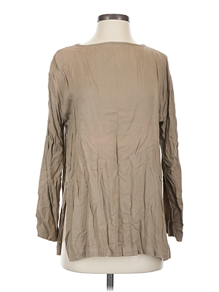 Pre-owned Black Crane Long Sleeve Polo Shirt In Tan