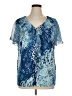 Simonton Says Blue Short Sleeve Blouse Size 1X - photo 1