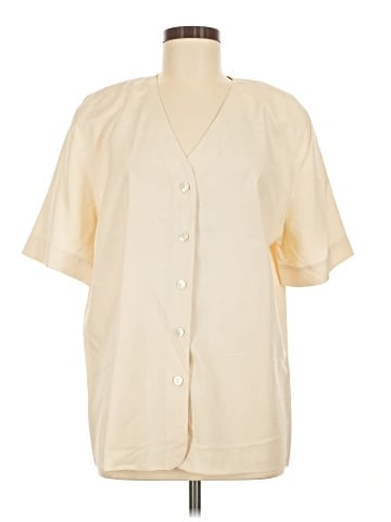 Saks Fifth Avenue Short Sleeve Silk Top (view 1)