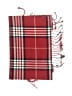 Unbranded Plaid Burgundy Scarf One size - photo 2