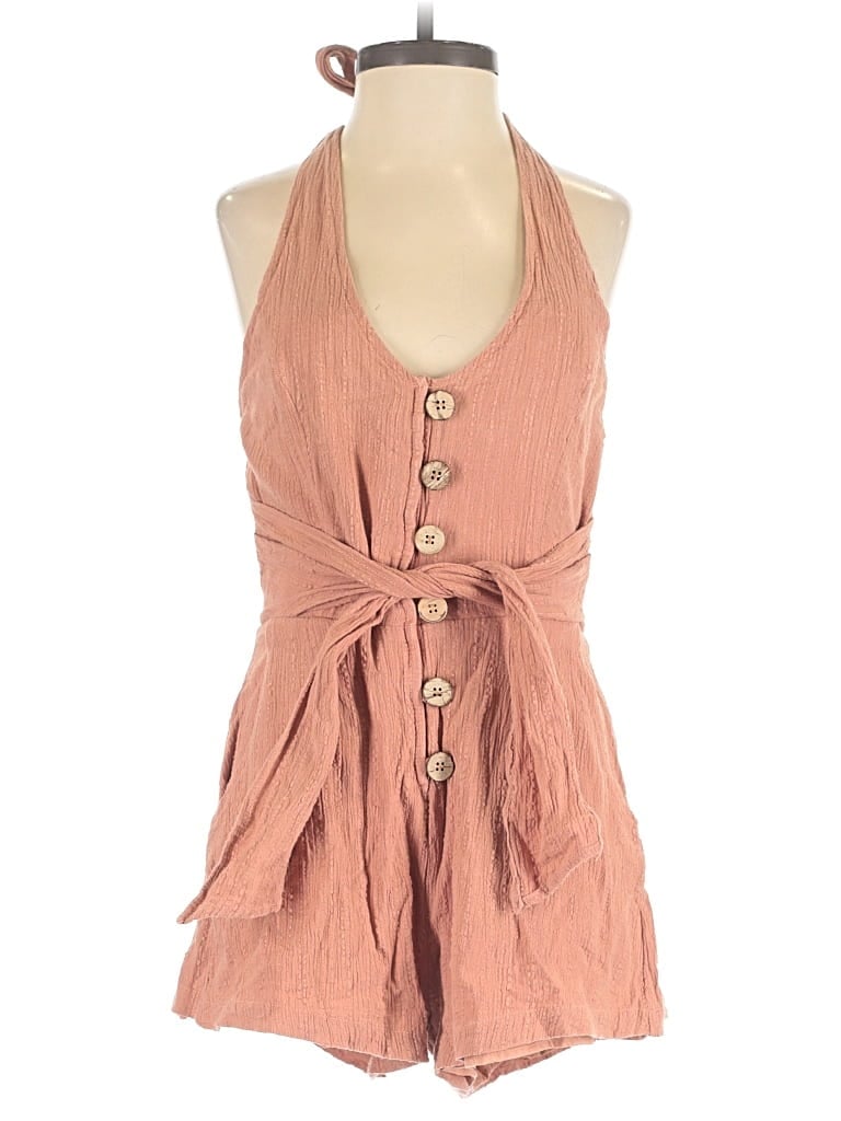 Pre-owned Cotton Candy La Romper In Tan