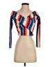 John Zack Blue Orange 3/4 Sleeve Blouse Size 8 Petite - photo 1