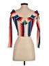 John Zack Blue Orange 3/4 Sleeve Blouse Size 8 Petite - photo 2
